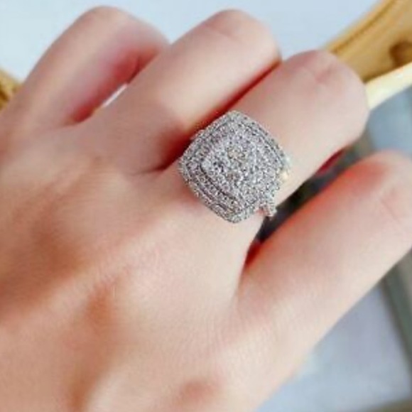 New 925 Sterling silver diamond 💍 ring - Picture 6 of 7